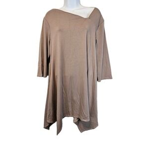 Chalet Et Ceci Large Neutral Pink Top Tunic Lightweight Lagenlook Modal USA NWT